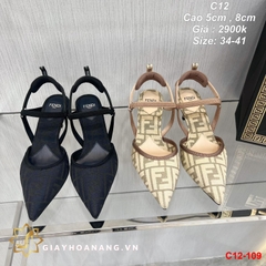 C12-109 Fendi sandal cao 5cm , 8cm siêu cấp
