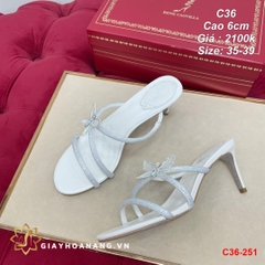 C36-251 Rene Caovilla dép cao 6cm siêu cấp