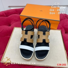 C36-252 Hermes sandal cao 8cm siêu cấp