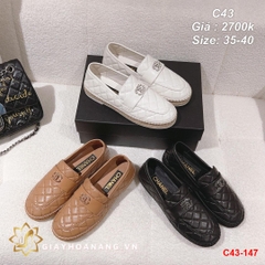 C43-147 Chanel giày lười siêu cấp