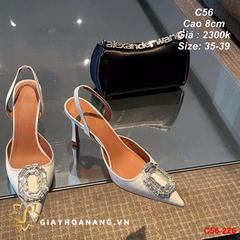 C56-226 Amina Muaddi sandal cao 8cm siêu cấp