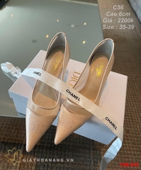 C56-243 Chanel giày cao 6cm siêu cấp