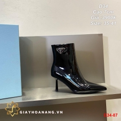 D34-87 Prada bốt cao 7cm siêu cấp