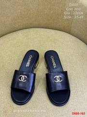 D888-163 Chanel dép cao gót 3cm siêu cấp