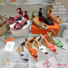 E11-113 Hermes sandal cao 7cm siêu cấp