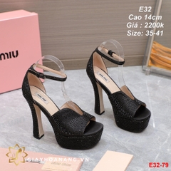 E32-79 Miu Miu sandal cao 14cm siêu cấp