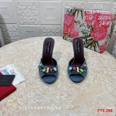 F79-298 Dolce & Gabbana dép cao gót 10cm siêu cấp