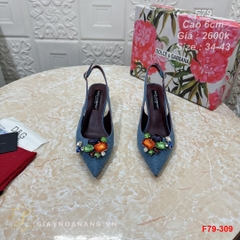 F79-309 Dolce & Gabbana sandal cao gót 6cm siêu cấp
