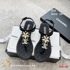 G76-107 Chanel sandal cao 2cm siêu cấp