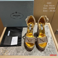 G85-39 Prada sandal cao 14cm siêu cấp