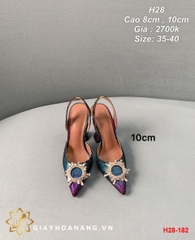H28-182 Amina Muaddi sandal cao 8cm , 10cm siêu cấp