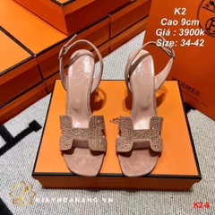 K2-8 Hermes sandal cao 9cm siêu cấp