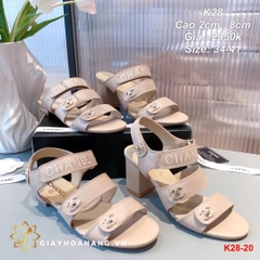 K28-20 Chanel sandal cao 2cm , 8cm siêu cấp