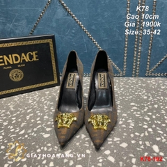 K78-192 Fendi giày cao 10cm siêu cấp