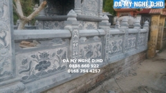 Lan can đá chạm đầm sen -LCD41