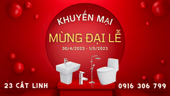 TBVS THANH HƯƠNG GIẢM GIÁ ĐẾN 34% MỪNG ĐẠI LỄ 30/4 - 1/5