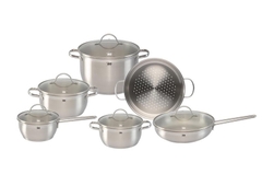 Bộ nồi ELO Zeta inox 3 đáy 6 món dùng cho bếp từ