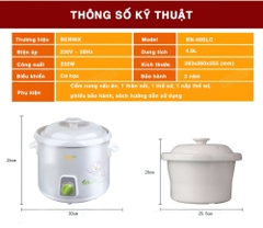 NỒI NẤU CHẬM BENNIX BN-40SLC THÁI LAN