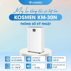Máy lọc không khí và hút ẩm Kosmen KM-30N
