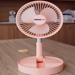Quạt sạc gấp gọn Nanoco NFF1617W màu trắng