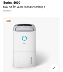 Máy hút ẩm kết hợp lọc không khí 4L Philips DE5305/11