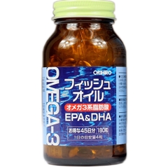 Viên uống bổ sung Omega-3, EPA, DHA Orihiro 180viên