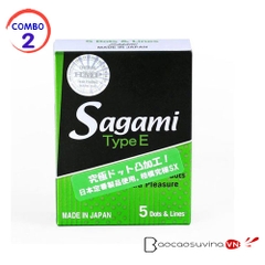Bao cao su Sagami Type E ( Combo 2 hộp x 5 cái )