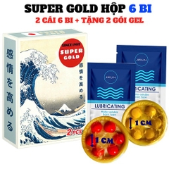 Bao Cao Su Bi Lớn Super Gold Nhật Bản, Hộp 4 cái [ 2 bcs + 2 Gel ], 100% Chính Hãng, Nhãn Hiệu Bảo Hộ Tại Việt Nam