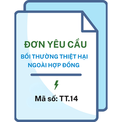 Đơn yêu cầu bồi thường thiệt hại ngoài hợp đồng - Mã số: TT.14