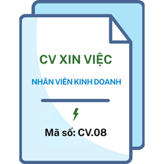 CV Xin Việc - Nhân Viên Kinh Doanh - CV.08