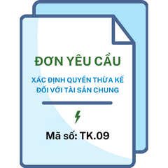 Đơn yêu cầu xác định quyền thừa kế đối với tài sản chung - Mã số: TK.09