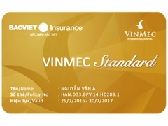 Thẻ bảo hiểm sức khỏe Vinmec Standard / Health Insurance card