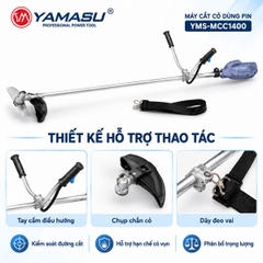 MÁY CẮT CỎ PIN YAMASU YMS-MCC1400 CÔNG SUẤT 1400W