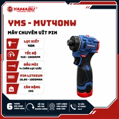MÁY CHUYÊN VÍT CẤP TRƯỢT YAMASU YMS-MVT40NW LỰC SIẾT 40N PIN 16.8V