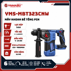 MÁY KHOAN BÊ TÔNG PIN YAMASU MBT32-3CN ĐA NĂNG LỰC ĐẬP 3.2J ( THÂN MÁY)