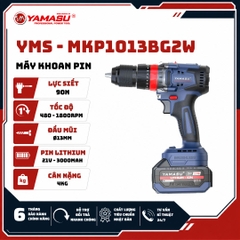 MÁY KHOAN PIN YAMASU YMS-MKP1013BG2 ĐA NĂNG LỰC SIẾT 90N PIN 21V