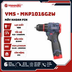 MÁY KHOAN VÍT PIN YAMASU 16V YMS-MKP1016G2W LỰC SIẾT 45N