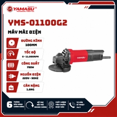 MÁY MÀI GÓC TAY NGẮN YAMASU YMS-01100G2 CÔNG SUẤT 750W (CÔNG TẮC ĐUÔI)
