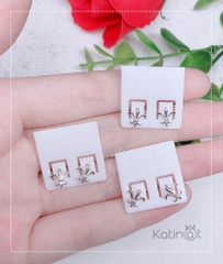 Bông tai bạc kiểu quả chò bay