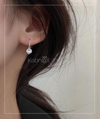 Bông tai bạc treo đá nhỏ