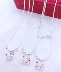 Dây chuyền bạc cho bé hình mèo kitty