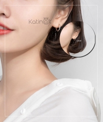 Bông tai bạc xoắn lấp lánh