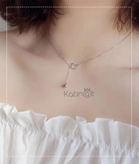 Dây chuyền bạc mặt mèo treo chuông