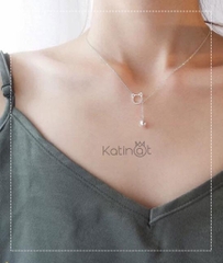 Dây chuyền bạc mặt mèo treo chuông