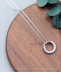 Dây chuyền bạc mảnh mặt tròn