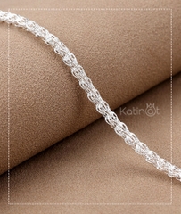 Lắc tay bạc xoắn kiểu Hàn Quốc