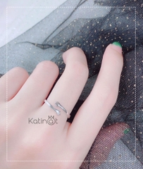 Nhẫn bạc vòng tay ôm nhau