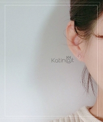 Bông tai bạc vòng tròn vũ trụ