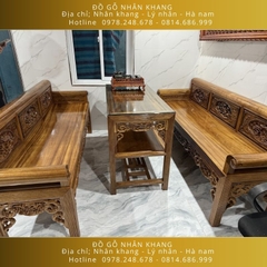 Bộ Trường Kỷ Gỗ Gụ Lào 10 Chỉ 197