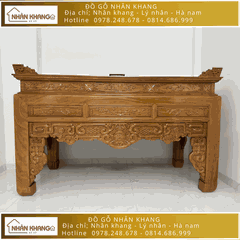 Bàn Thờ Đục Mẫu Như Ý 117x217 Gõ Đỏ
